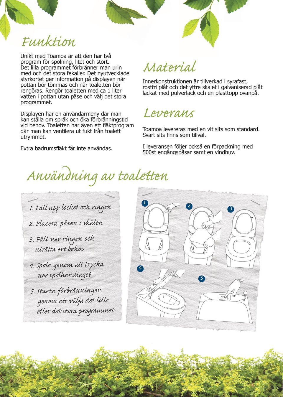 Material Innerkonstruktionen är tillverkad i syrafast, rostfri plåt och det yttre skalet i galvaniserad plåt lackat med pulverlack och en plasttopp ovanpå.