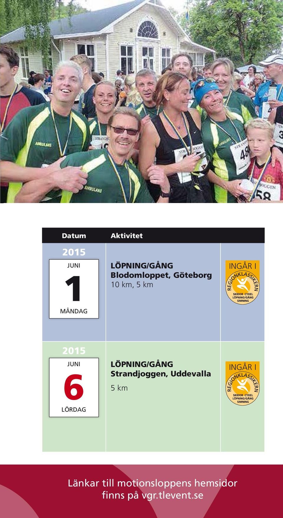 6LÖRDAG LÖPNING/GÅNG Strandjoggen, Uddevalla 5 km