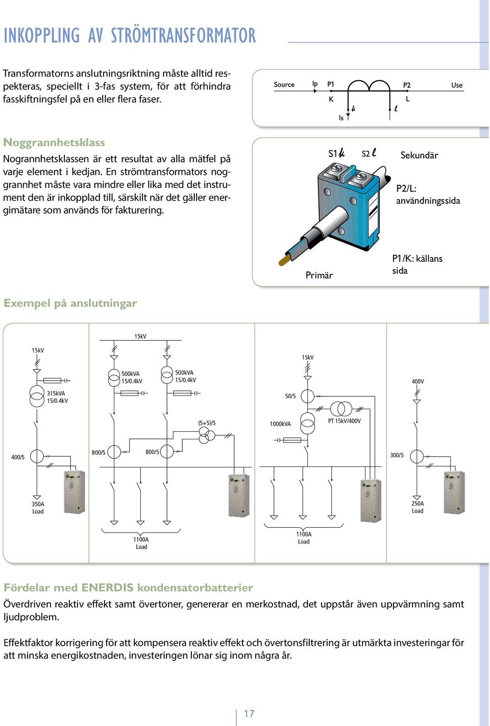 En strömtransformators noggrannhet måste vara mindre eller lika med det instrument den är inkopplad till, särskilt när det gäller energimätare som används för fakturering.