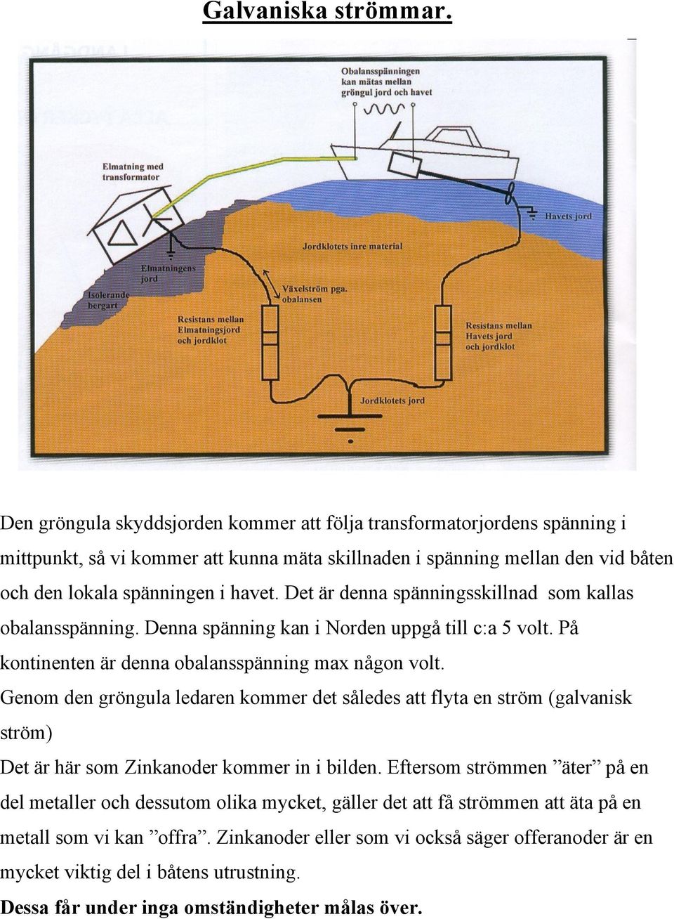 Det är denna spänningsskillnad som kallas obalansspänning. Denna spänning kan i Norden uppgå till c:a 5 volt. På kontinenten är denna obalansspänning max någon volt.