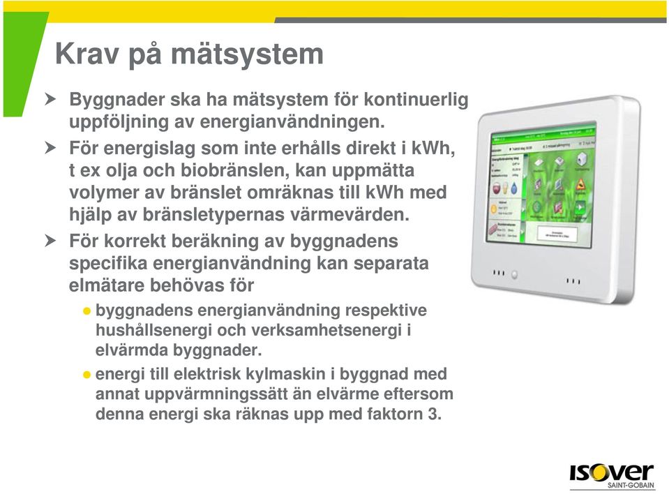 bränsletypernas värmevärden.