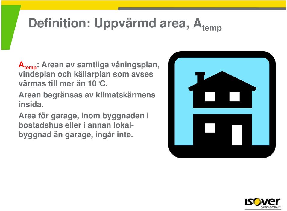 10 C. Arean begränsas av klimatskärmens insida.