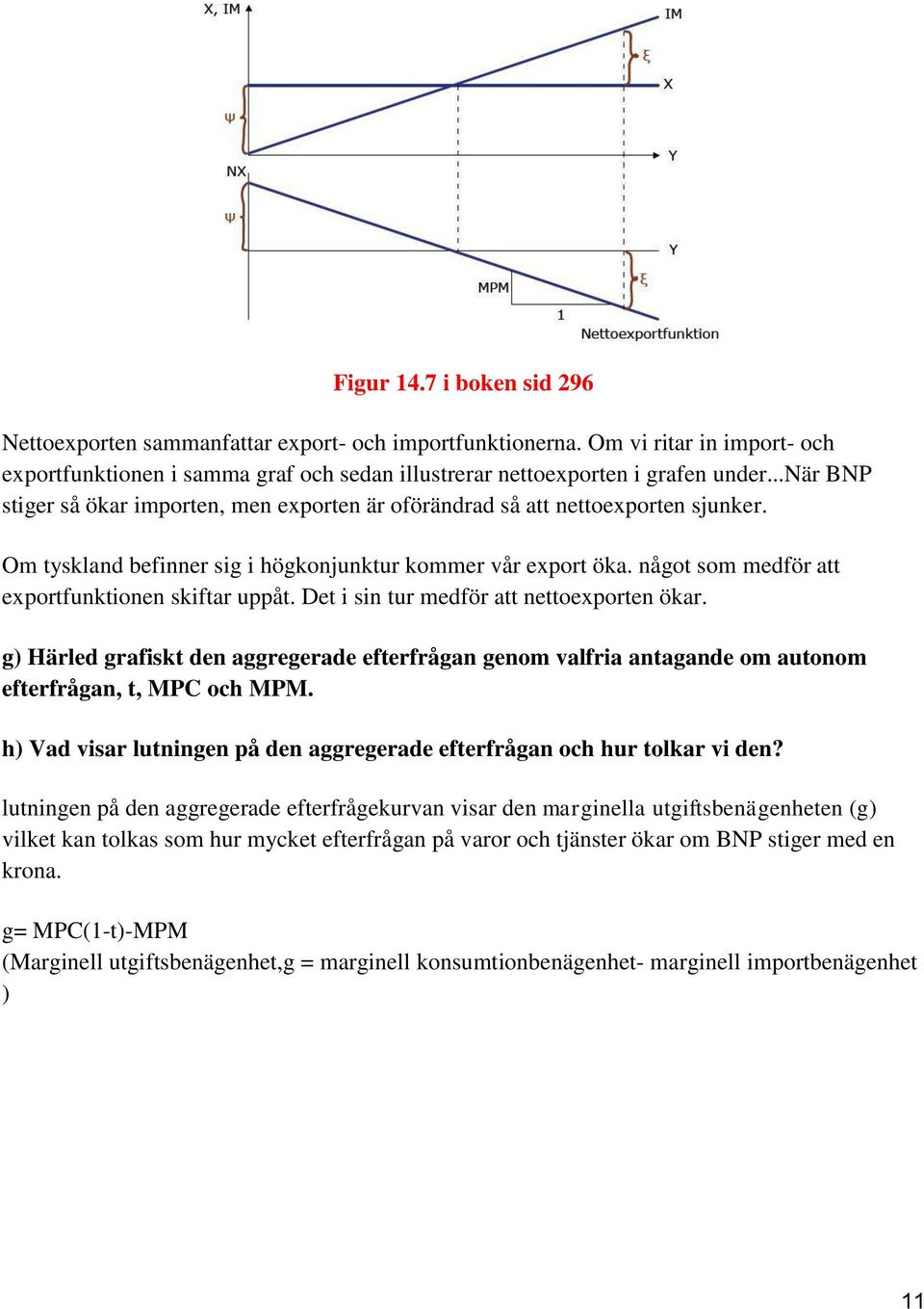 något som medför att exportfunktionen skiftar uppåt. Det i sin tur medför att nettoexporten ökar.