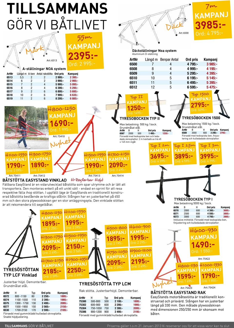 båtstötta som spar utrymme och är lätt att transportera. Den monteras enkelt på ett unikt sätt - endast en sprint för att resa respektive fälla ihop stöttan.