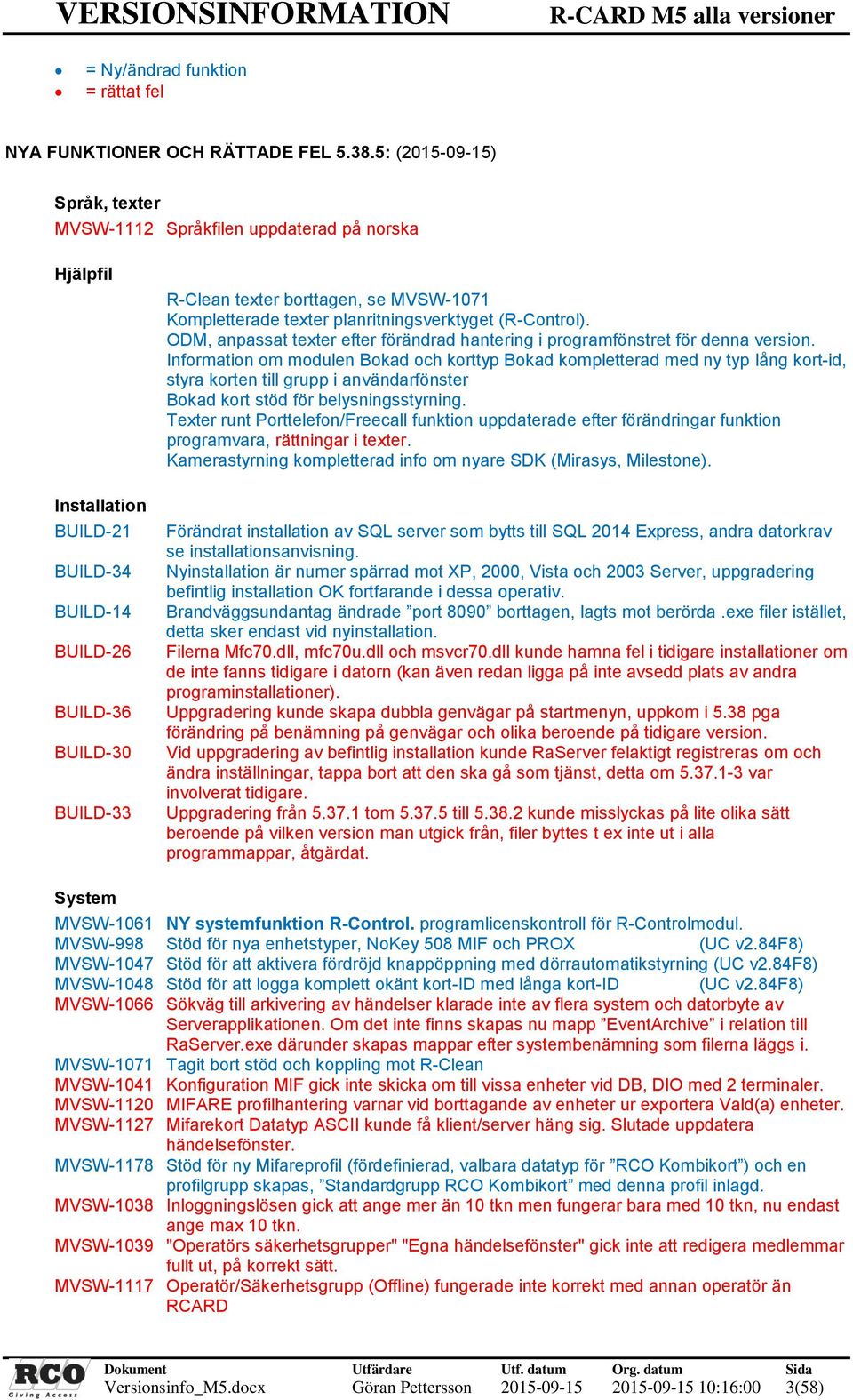 Kompletterade texter planritningsverktyget (R-Control). ODM, anpassat texter efter förändrad hantering i programfönstret för denna version.
