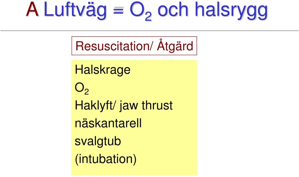 Halskrage O 2 Haklyft/ jaw