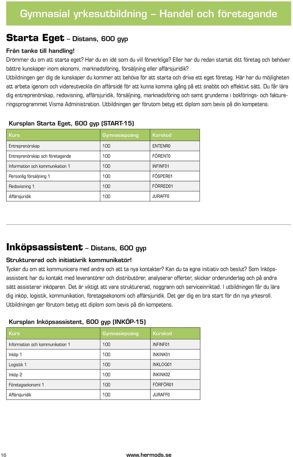 Utbildningen ger dig de kunskaper du kommer att behöva för att starta och driva ett eget företag.