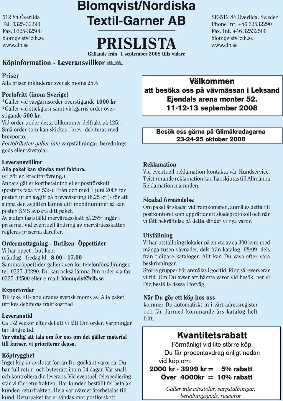 Blomqvist/Nordiska Textil-Garner AB - PDF Download
