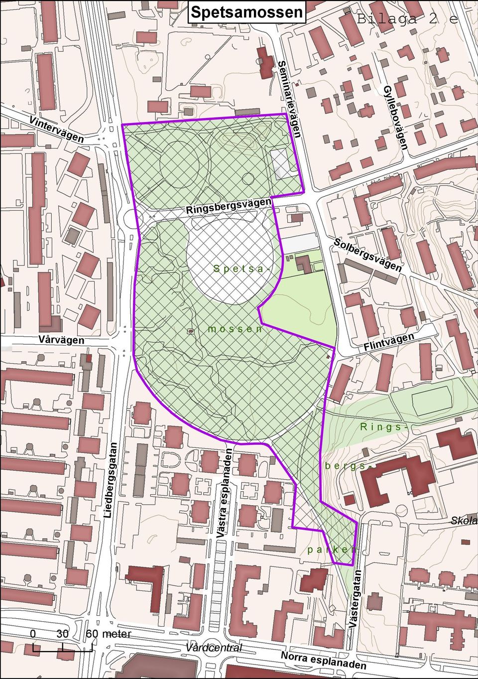 Flintvägen R i n g s - Liedbergsgatan Västra esplanaden b e r g