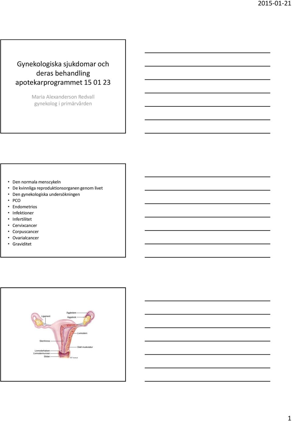 kvinnliga reproduktionsorganen genom livet Den gynekologiska undersökningen PCO