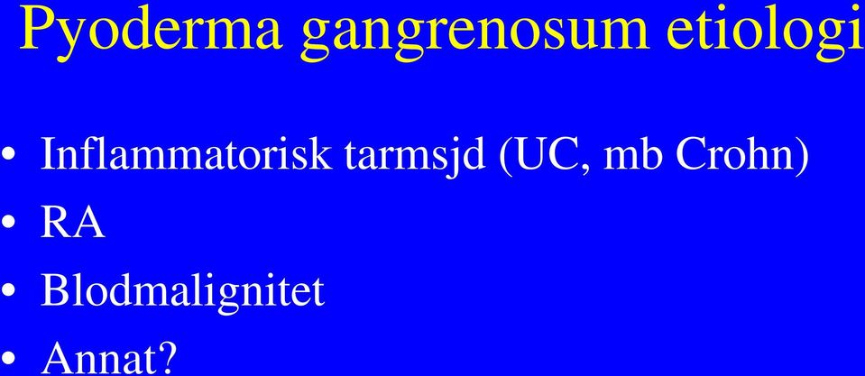 Inflammatorisk tarmsjd