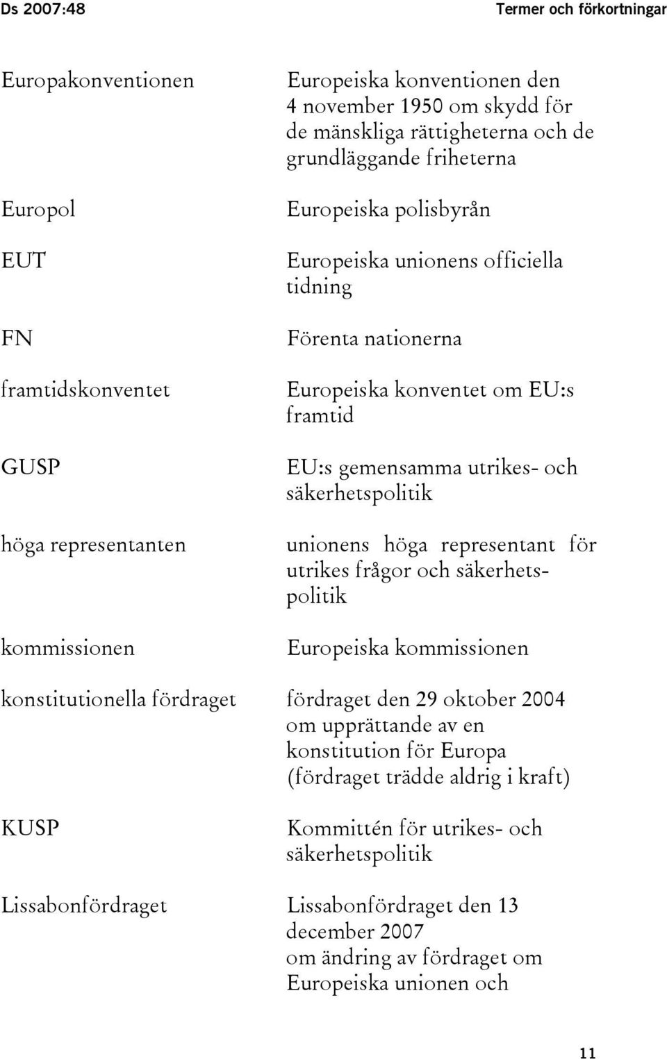 säkerhetspolitik unionens höga representant för utrikes frågor och säkerhetspolitik Europeiska kommissionen konstitutionella fördraget fördraget den 29 oktober 2004 om upprättande av en