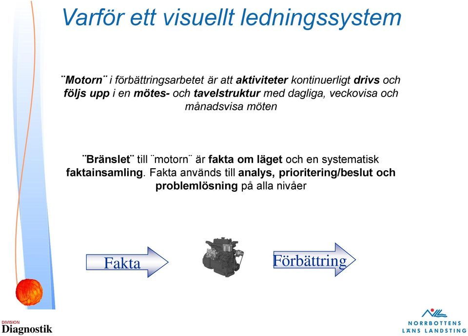 månadsvisa möten Bränslet till motorn är fakta om läget och en systematisk faktainsamling.