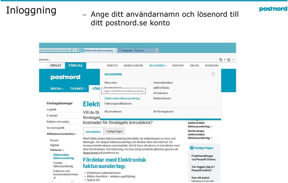 och lösenord till