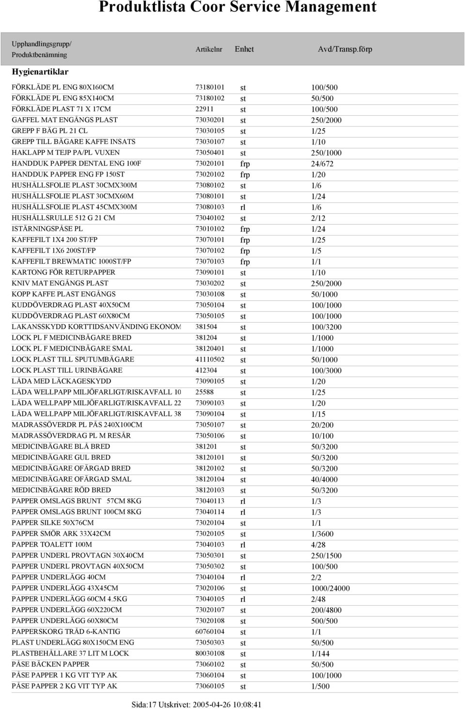 150ST 73020102 frp 1/20 HUSHÅLLSFOLIE PLAST 30CMX300M 73080102 st 1/6 HUSHÅLLSFOLIE PLAST 30CMX60M 73080101 st 1/24 HUSHÅLLSFOLIE PLAST 45CMX300M 73080103 rl 1/6 HUSHÅLLSRULLE 512 G 21 CM 73040102 st