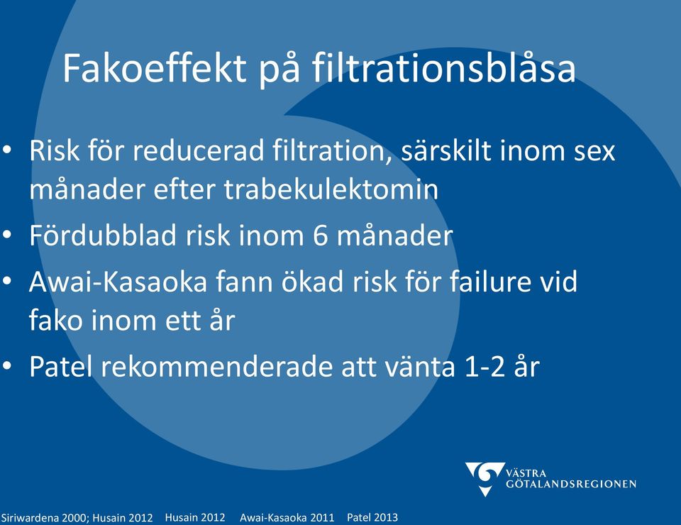 fann ökad risk för failure vid fako inom ett år Patel rekommenderade att