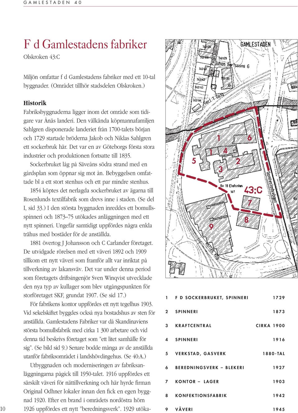 Den välkända köpmannafamiljen Sahlgren disponerade landeriet från 1700-talets början och 1729 startade bröderna Jakob och Niklas Sahlgren ett sockerbruk här.