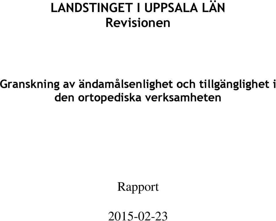 ändamålsenlighet och