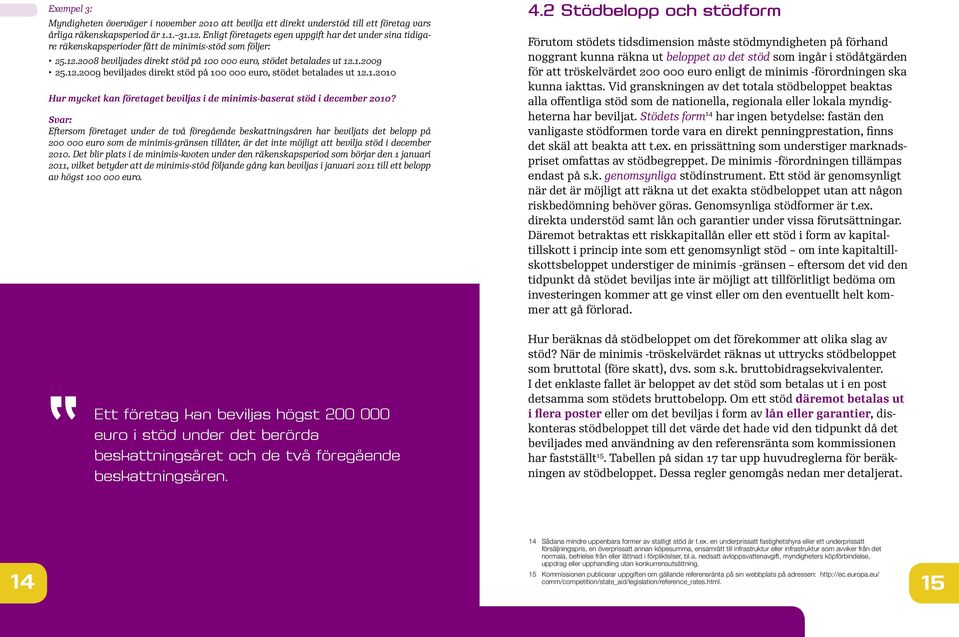 1.2010 Hur mycket kan företaget beviljas i de minimis-baserat stöd i december 2010?