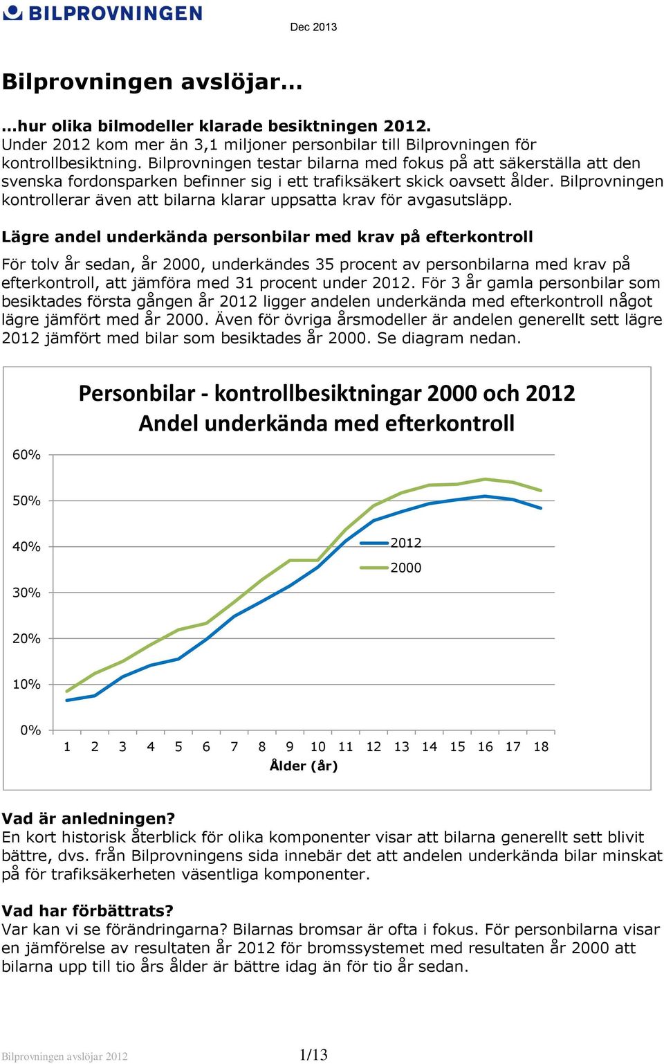 Bilprovningen kontrollerar även att bilarna klarar uppsatta krav för avgasutsläpp.