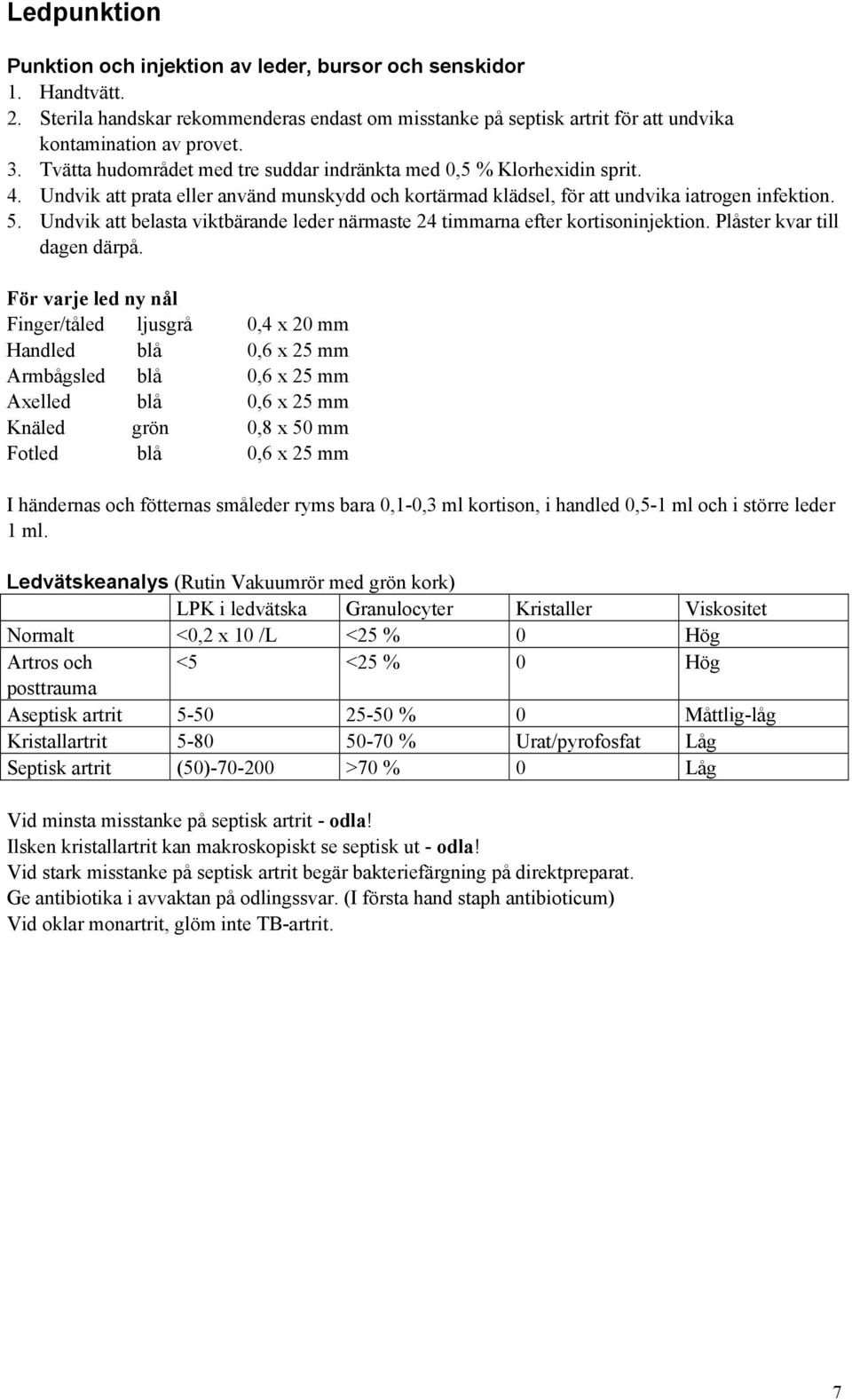 Undvik att belasta viktbärande leder närmaste 24 timmarna efter kortisoninjektion. Plåster kvar till dagen därpå.