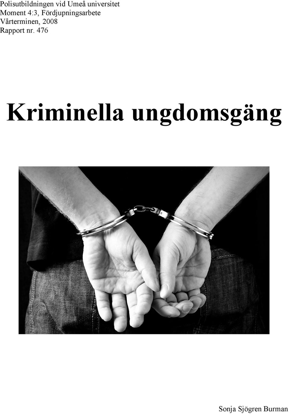 Fördjupningsarbete Vårterminen, 2008