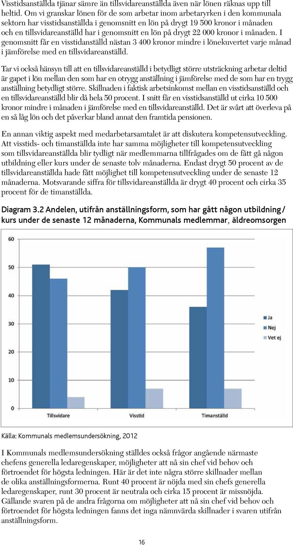 genomsnitt en lön på drygt 22 000 kronor i månaden. I genomsnitt får en visstidanställd nästan 3 400 kronor mindre i lönekuvertet varje månad i jämförelse med en tillsvidareanställd.