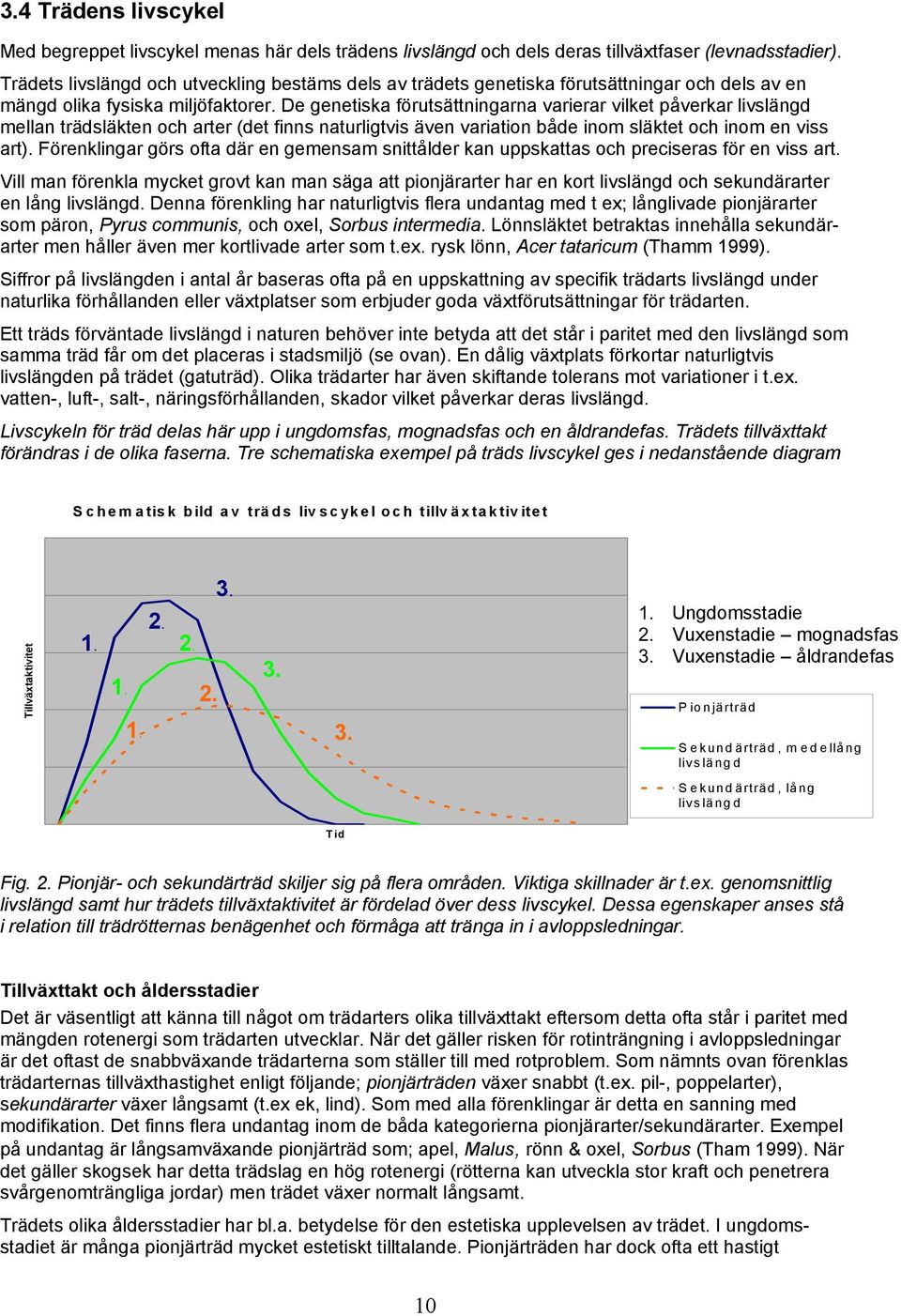 De genetiska förutsättningarna varierar vilket påverkar livslängd mellan trädsläkten och arter (det finns naturligtvis även variation både inom släktet och inom en viss art).