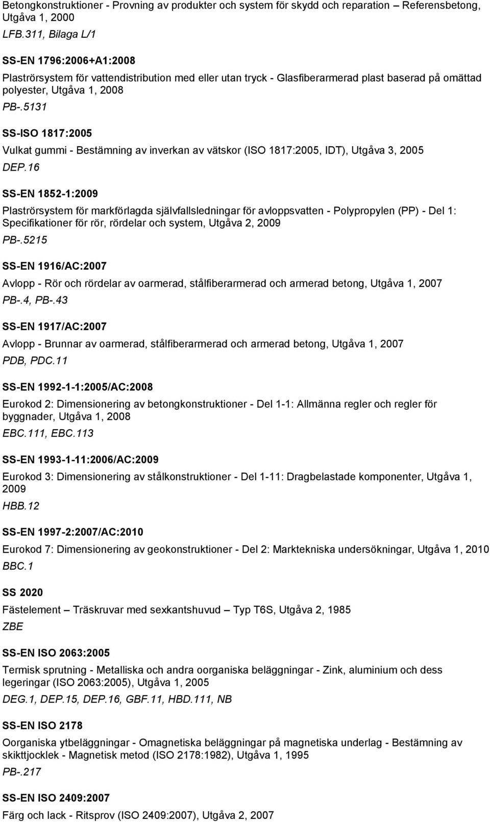 5131 SS-ISO 1817:2005 Vulkat gummi - Bestämning av inverkan av vätskor (ISO 1817:2005, IDT), Utgåva 3, 2005 DEP.