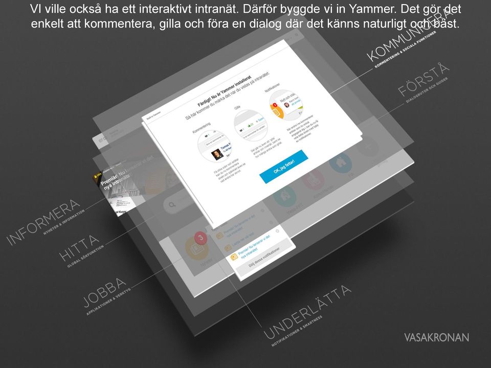Det gör det enkelt att kommentera, gilla