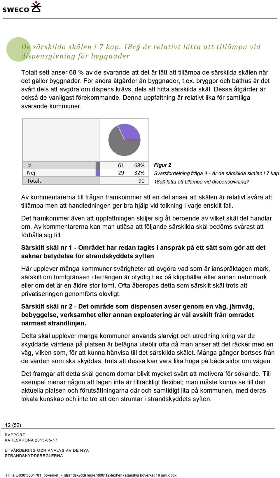 För andra åtgärder än byggnader, t.ex. bryggor och båthus är det svårt dels att avgöra om dispens krävs, dels att hitta särskilda skäl. Dessa åtgärder är också de vanligast förekommande.