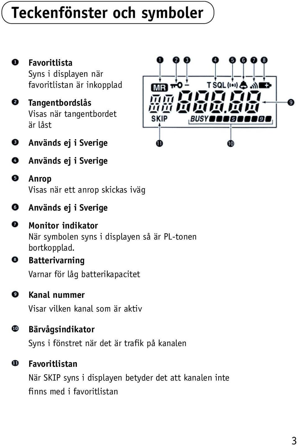 displayen så är PL-tonen bortkopplad.