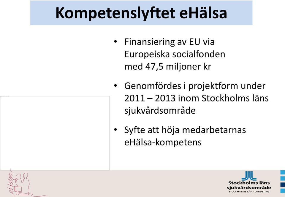 socialfonden med 47,5 miljoner kr Genomfördes i projektform