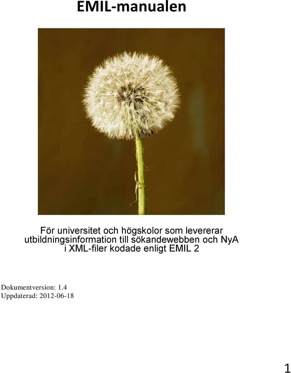 sökandewebben och NyA i XML-filer kodade