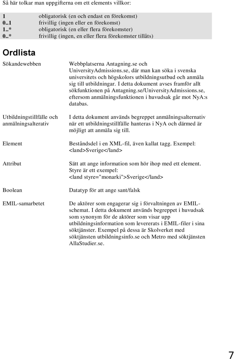 se och UniversityAdmissions.se, där man kan söka i svenska universitets och högskolors utbildningsutbud och anmäla sig till utbildningar.