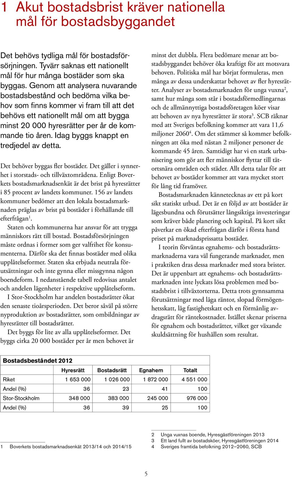 Idag byggs knappt en tredjedel av detta. Det behöver byggas fler bostäder. Det gäller i synnerhet i storstads- och tillväxtområdena.