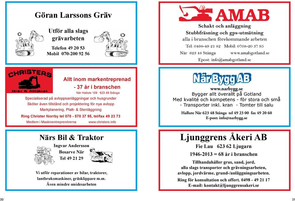se Allt inom markentreprenad - 37 år i branschen Specialiserad på avloppsanläggningar och husgrunder Sköter även tillstånd och projektering för nya avlopp Markplanering, Platt- & Stenläggning Ring