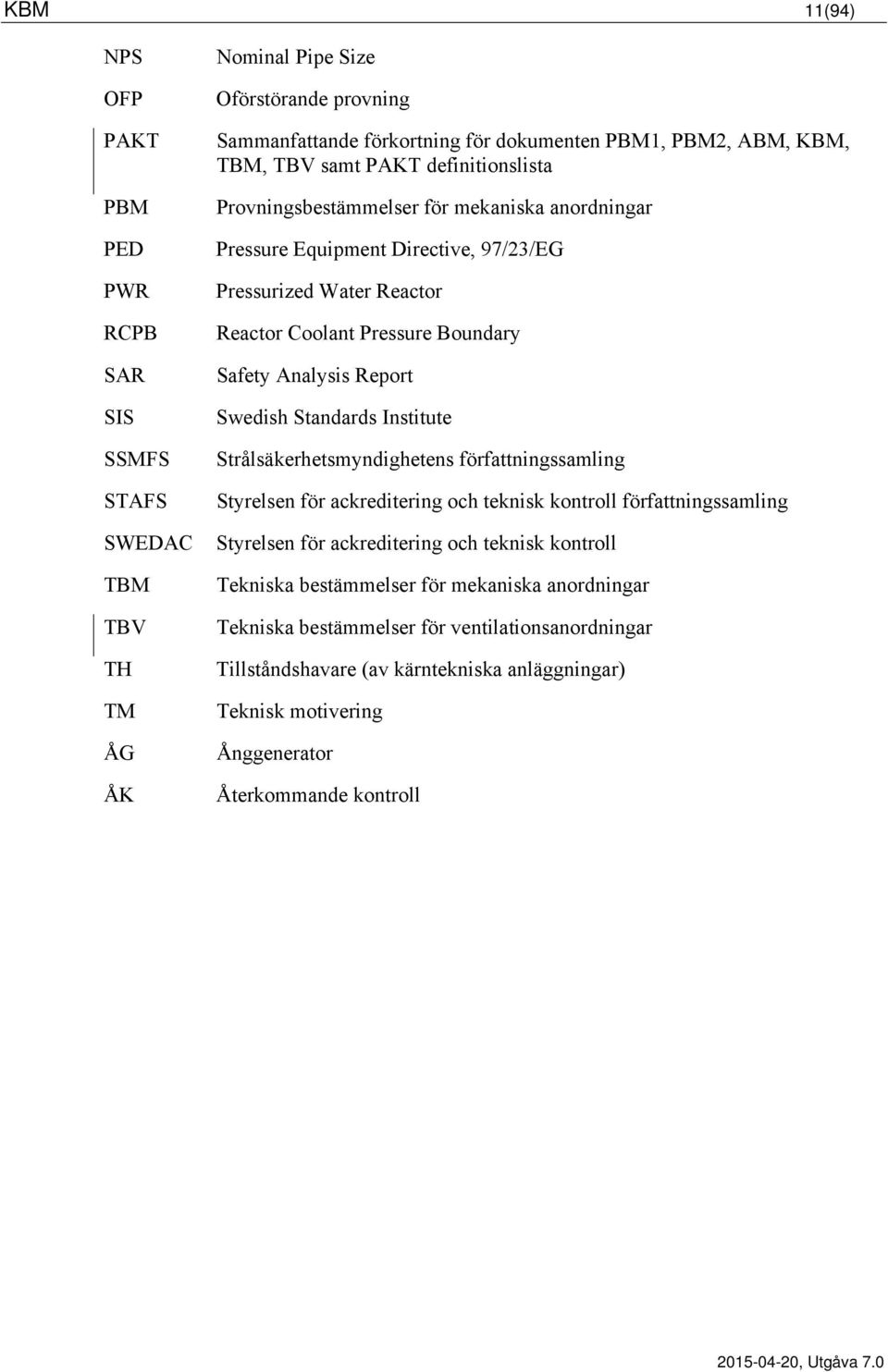 Report Swedish Standards Institute Strålsäkerhetsmyndighetens författningssamling Styrelsen för ackreditering och teknisk kontroll författningssamling Styrelsen för ackreditering och teknisk