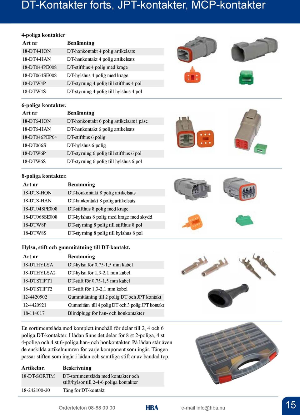 18-DT8-HON 18-DT8-HAN 18-DT048PE008 18-DT068SE008 18-DTW8P 18-DTW8S 18-DTHYLSA 18-DTHYLSA2 18-DTSTIFT1 18-DTSTIFT2 DT-honkontakt 4 polig artikelsats DT-hankontakt 4 polig artikelsats DT-stifthus 4