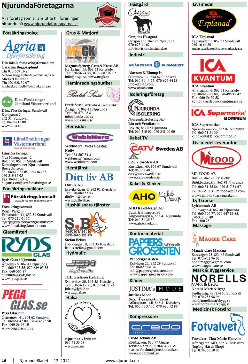 se Industri Livsmedel ICA Esplanad Esplanaden 5, 852 32 Sundsvall 060-16 66 80 anders.x.eriksson@supermarket.ica.