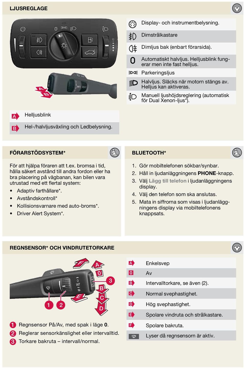 Förarstödsystem* För att hjälpa föraren att t.ex.