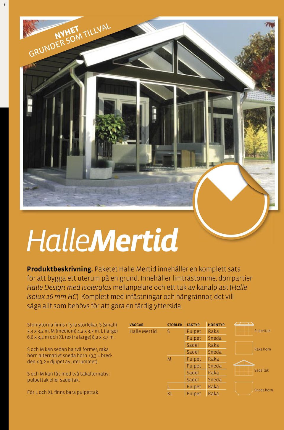 Komplett med infästningar och hängrännor, det vill säga allt som behövs för att göra en färdig yttersida.
