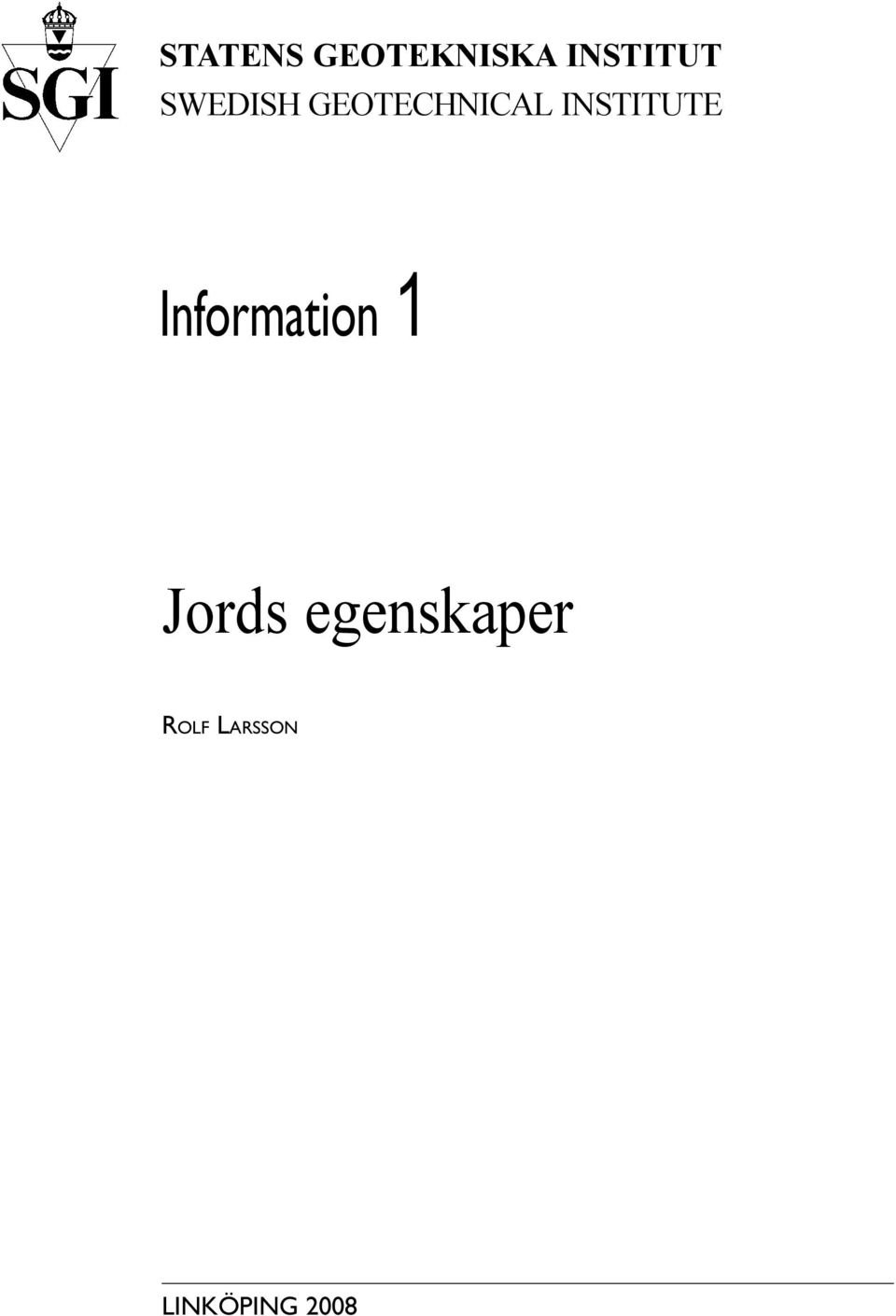 INSTITUTE Information 1 Jords