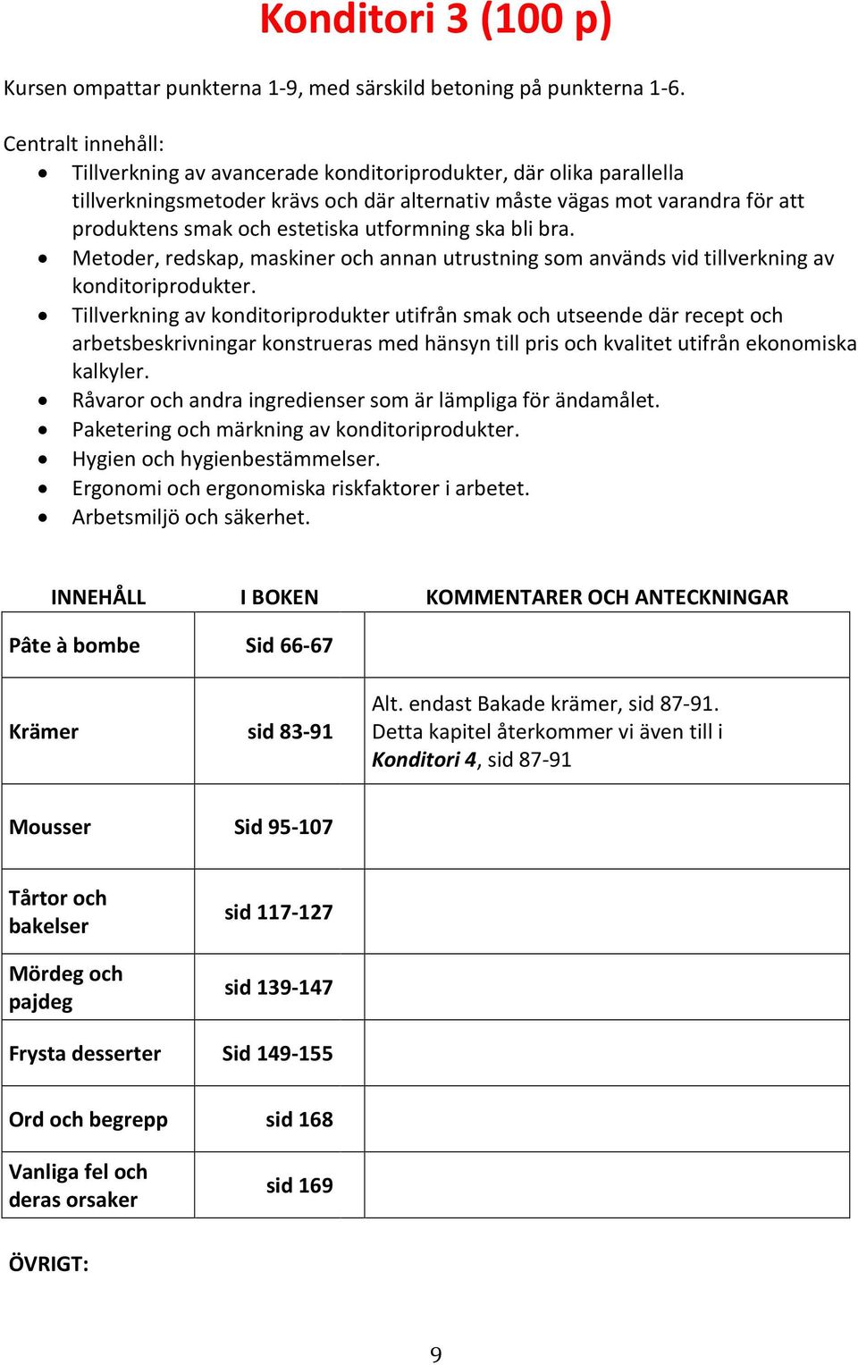 Metoder, redskap, maskiner och annan utrustning som används vid tillverkning av konditoriprodukter.