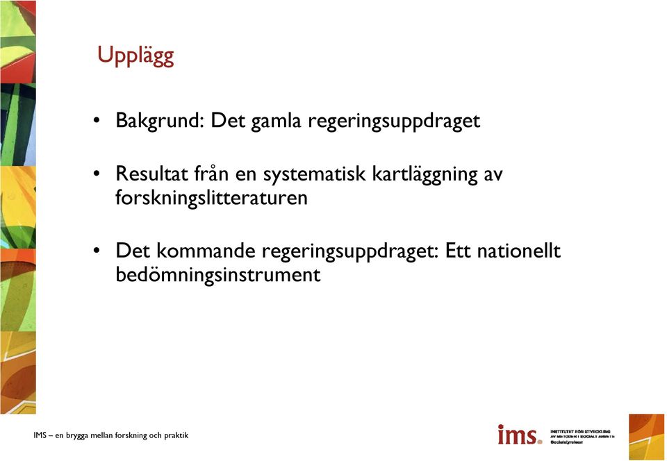 systematisk kartläggning av