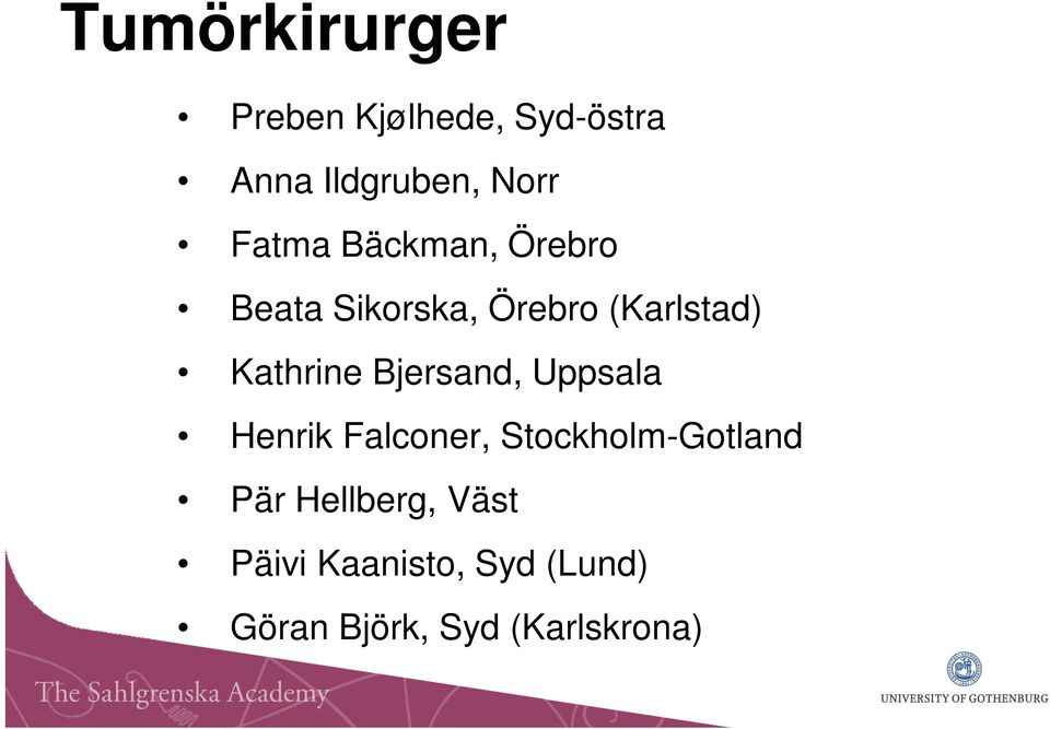 Kathrine Bjersand, Uppsala Henrik Falconer, Stockholm-Gotland