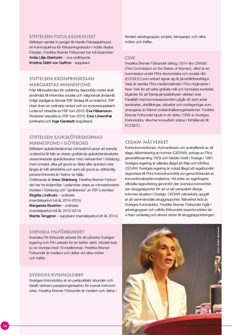 FREDRIKA BREMER FÖRBUNDETS. Verksamhetsberättelse. för 2014! - PDF ...