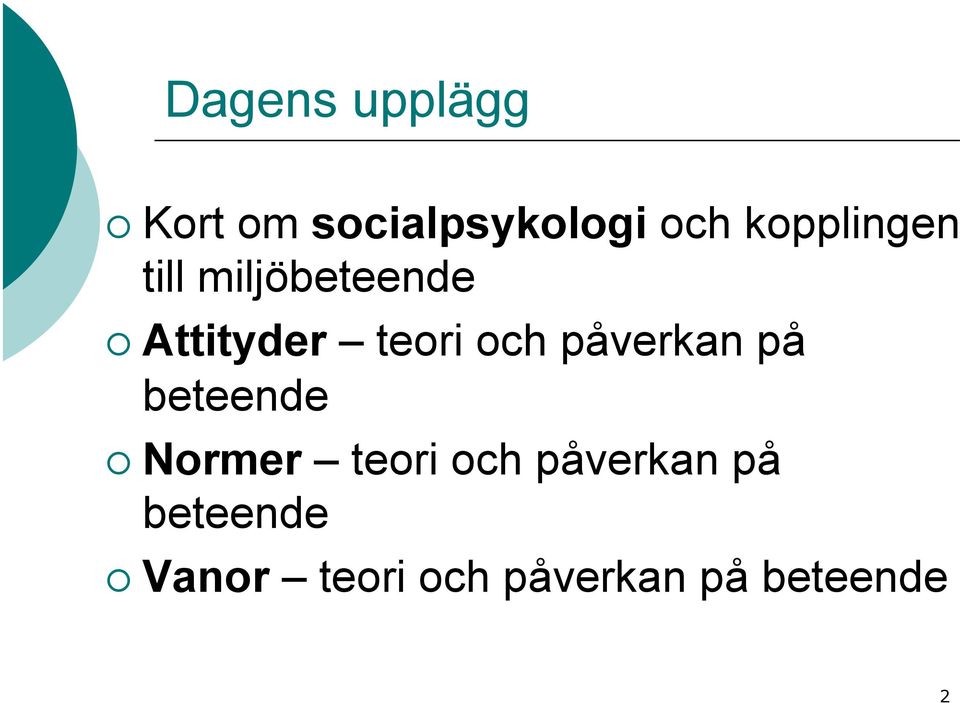 och påverkan på beteende Normer teori och