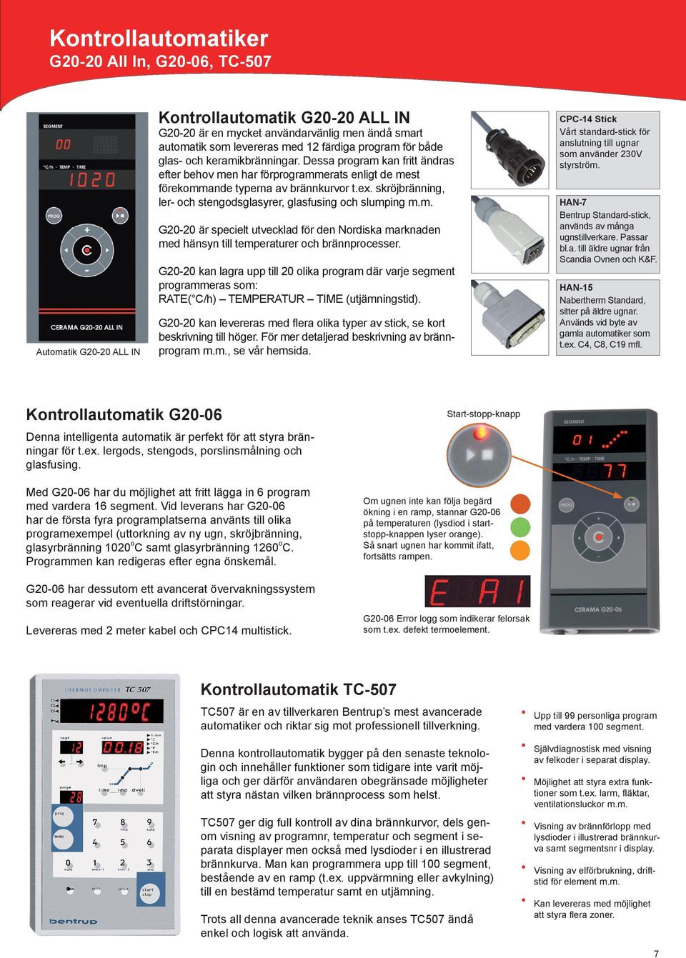 skröjbränning, ler- och stengodsglasyrer, glasfusing och slumping m.m. G20-20 är specielt utvecklad för den Nordiska marknaden med hänsyn till temperaturer och brännprocesser.