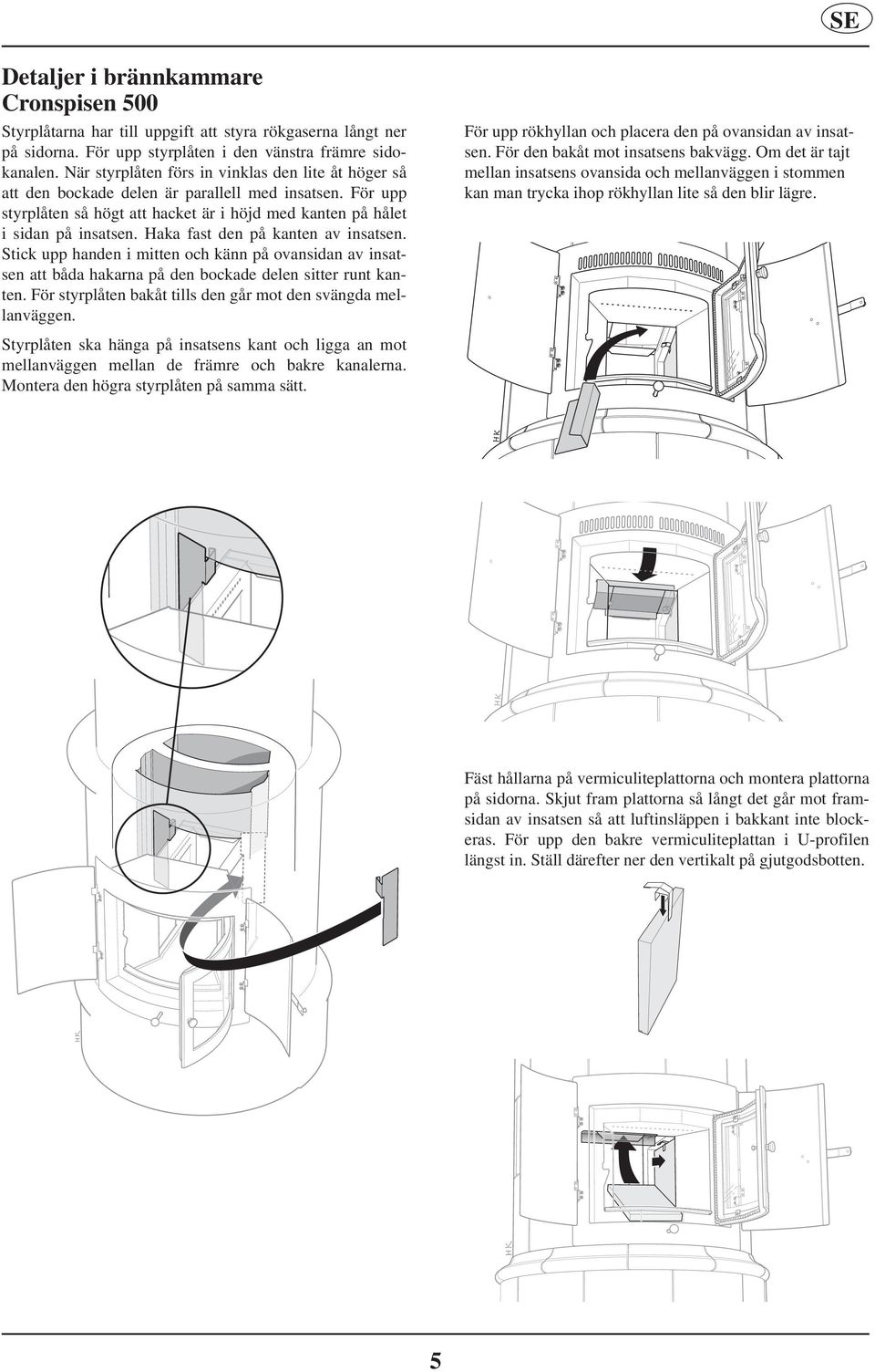 Eldningsinstruktion och bruksanvisning Cronspisen 100, 200, 500 SE NO - PDF  Gratis nedladdning